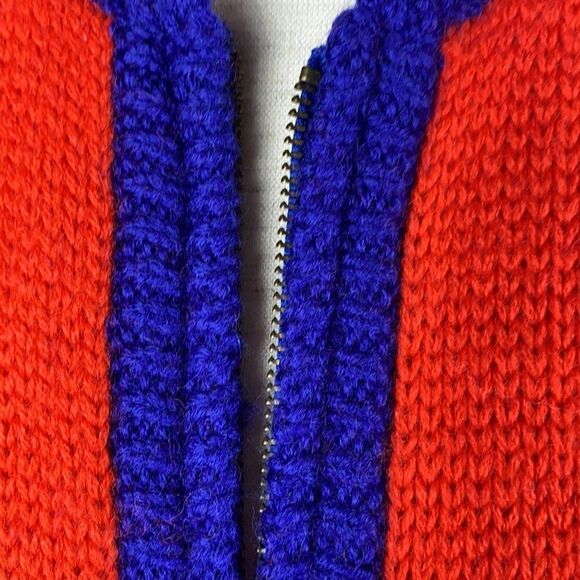 REGATTA SPORT Wool Zip Front Color-block Sweater Cardigan Knit Jacket size L - Picture 5 of 11